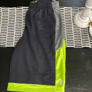 Under Armour Kids Black and Neon Green Bottoms